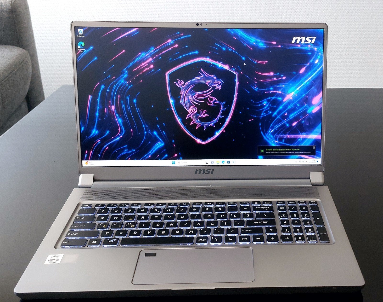 msi i9 17 inch Opslag 256GB SSD geheugen 16 GB, MSI, 2 tot 3 Ghz, Qwerty, Ophalen of Verzenden