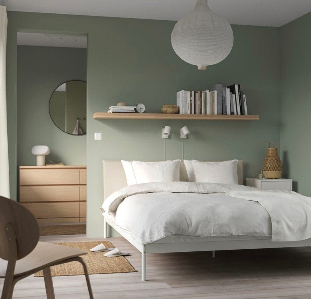 IKEA Kleppstad bed (160x200 cm) met lattenbodem, Ophalen, Gebruikt, Wit, Tweepersoons