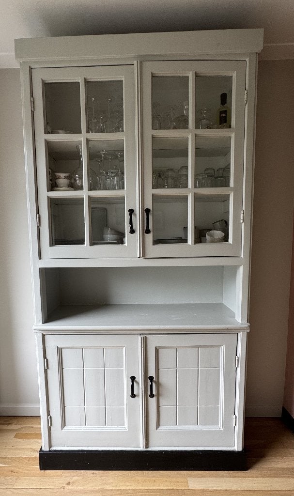 XL Vintage/industriele grijze schoolkast, Ophalen, 200 cm of meer, 150 tot 200 cm, 25 tot 50 cm