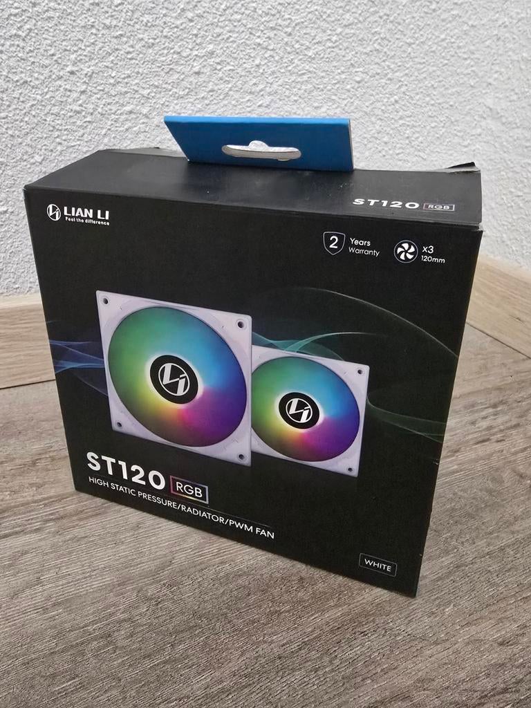 Lian Li ST120 RGB ventilator 3x 120mm wit, Ophalen of Verzenden