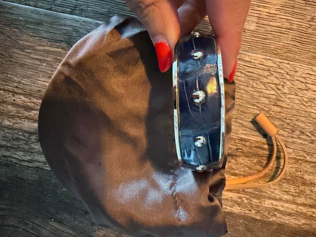 Tods armband, Ophalen of Verzenden, Zo goed als nieuw, Blauw, Leer