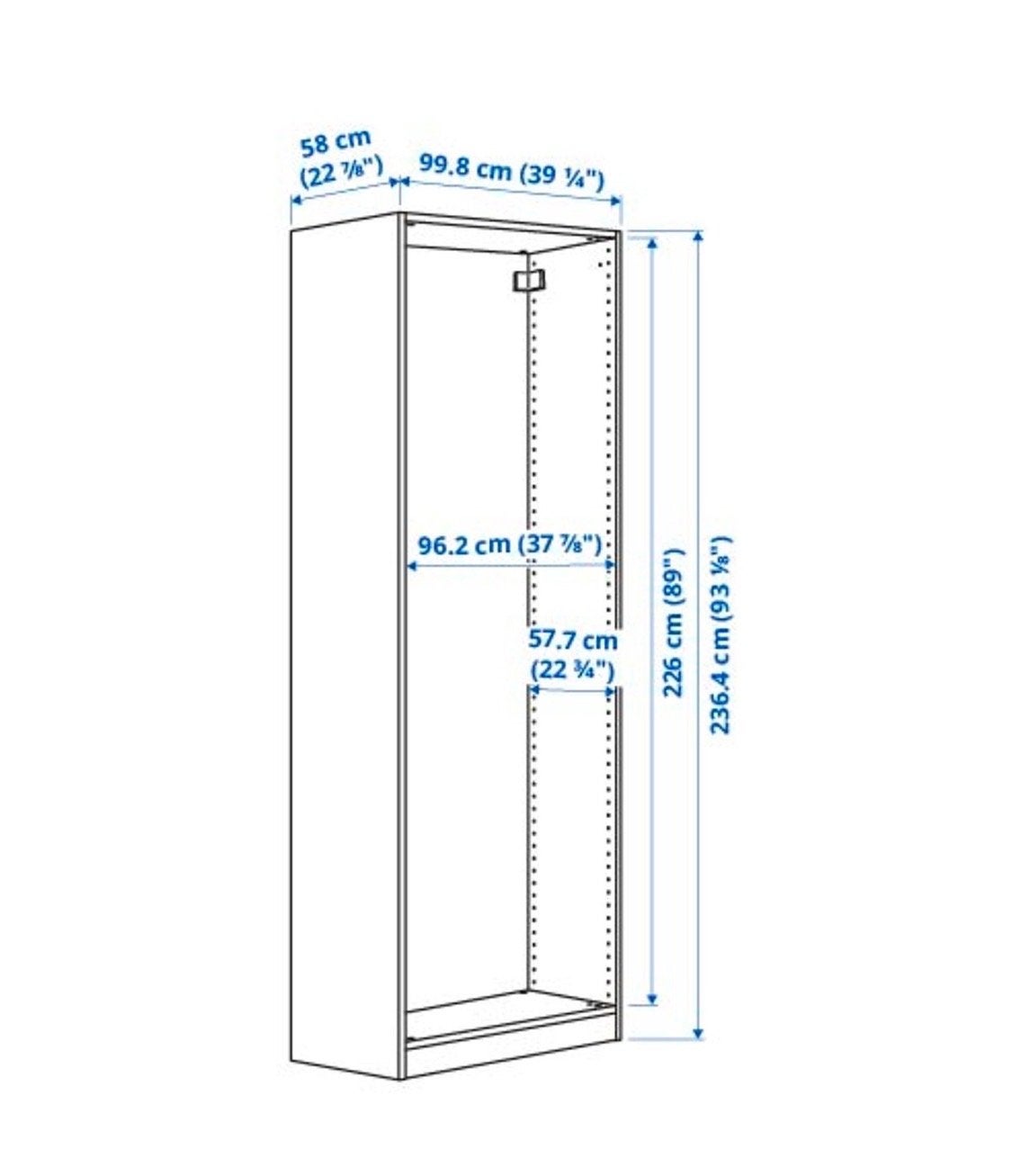 IKEA Pax garderobekast hoog model 236 cm, Ophalen, Overige materialen, Gebruikt, 200 cm of meer