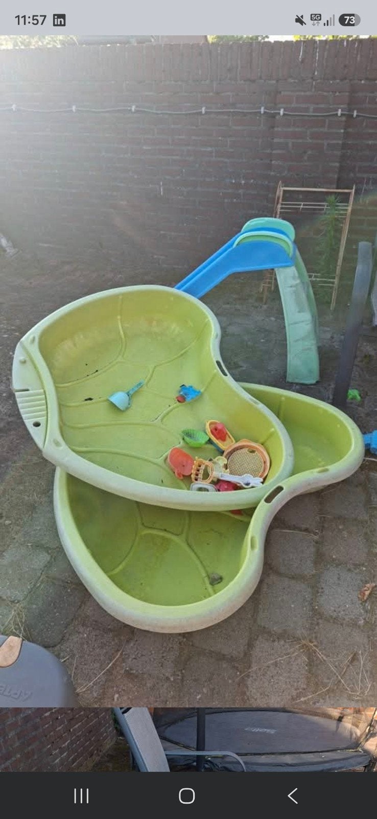 Zandbak en Glijbaan voor Kinderen, Ophalen, Gebruikt, Zandbak