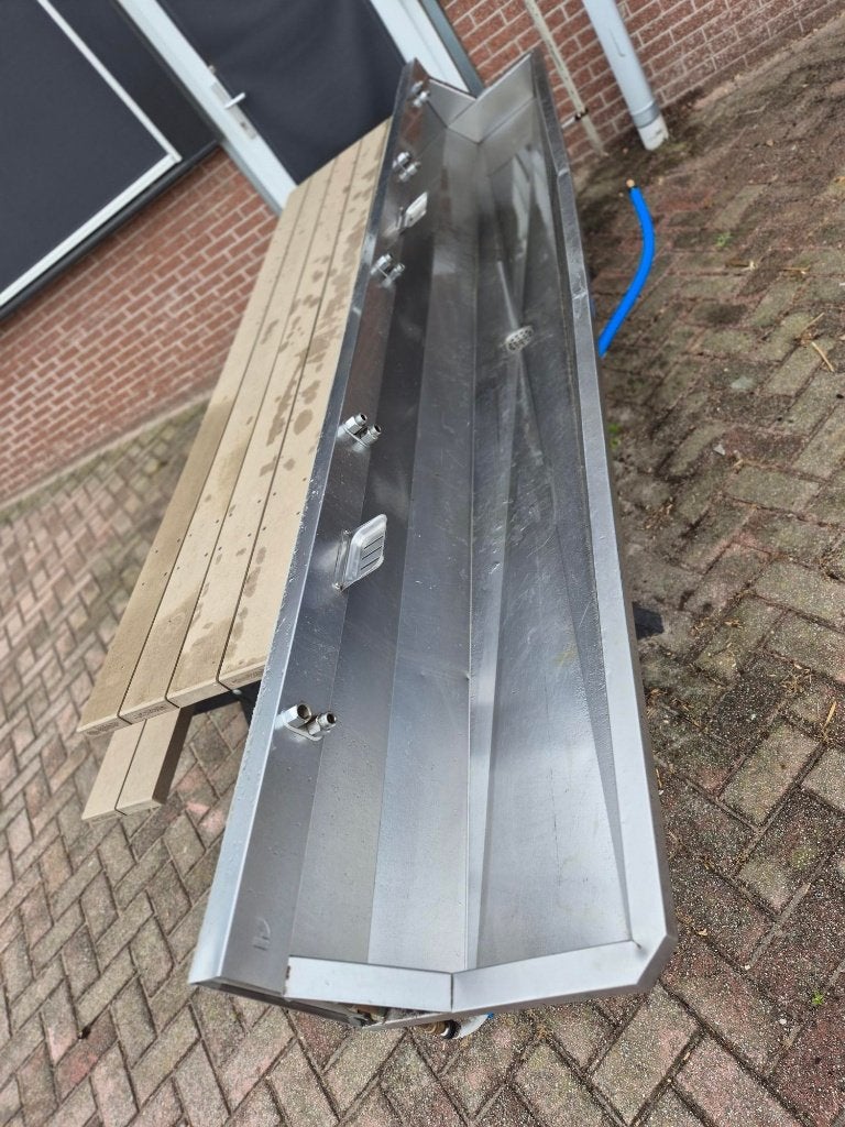 wastrog / wasgoot 300cm, Doe-het-zelf en Verbouw, Sanitair, Ophalen, Gebruikt, Rvs, Wastafel