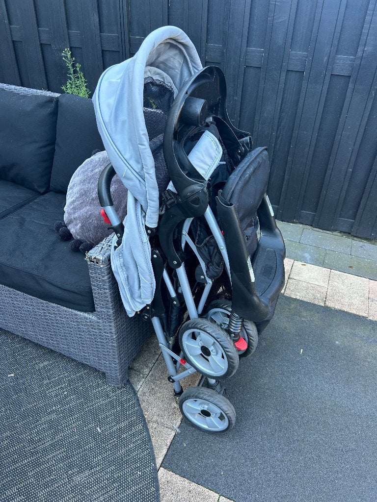 Tweelingwagen, Kinderen en Baby's, Kinderwagens en Combinaties, Duowagen, Zo goed als nieuw, Combiwagen, Ophalen