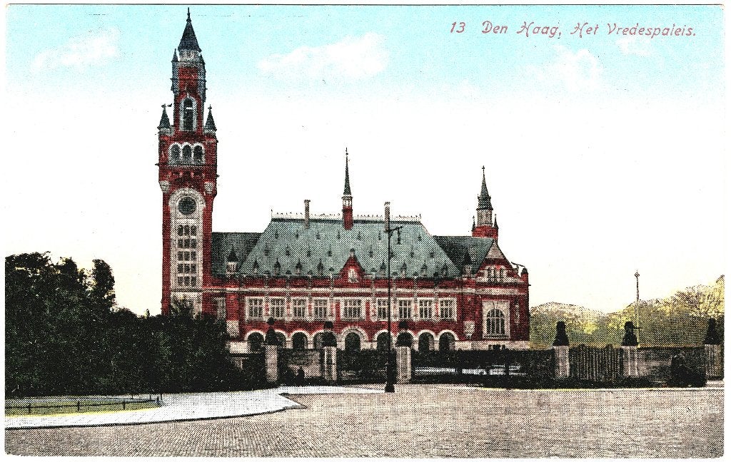 Den Haag 082; het Vredespaleis, ongelopen, Verzenden, 1920 tot 1940, Ongelopen, Zuid-Holland