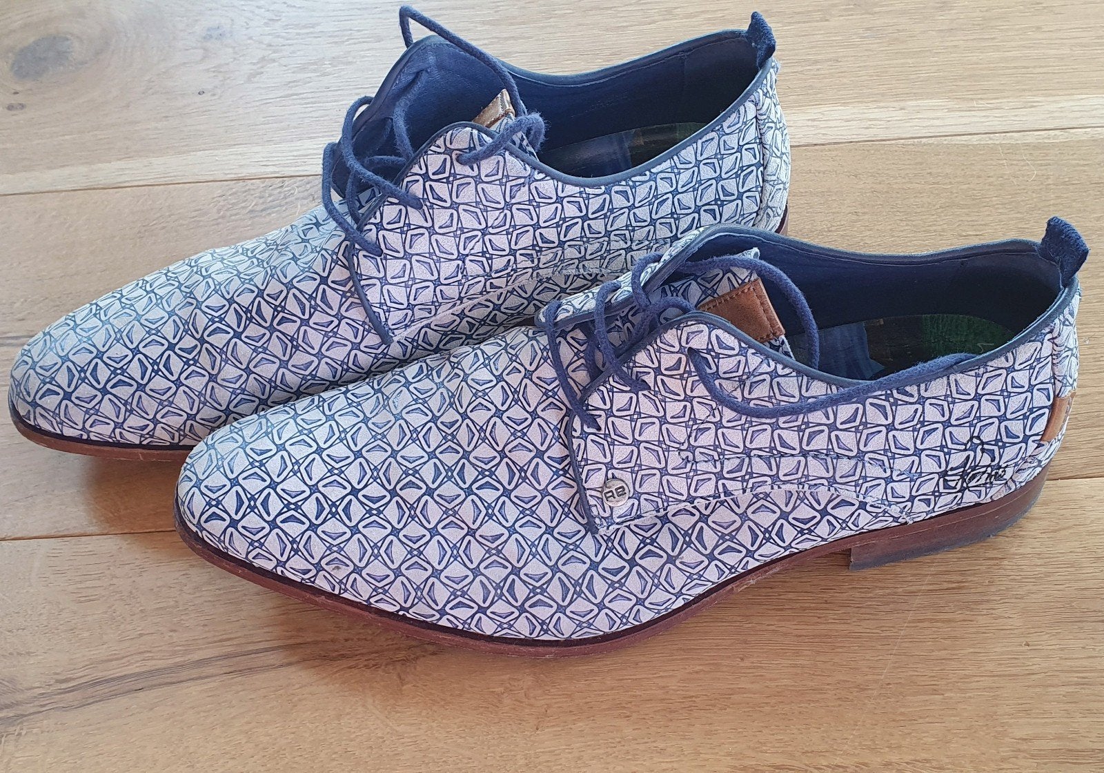 Rehab veterschoenen maat 45 - Blauw/Wit patroon, Kleding | Heren, Blauw, Ophalen of Verzenden, Zo goed als nieuw, Rehab