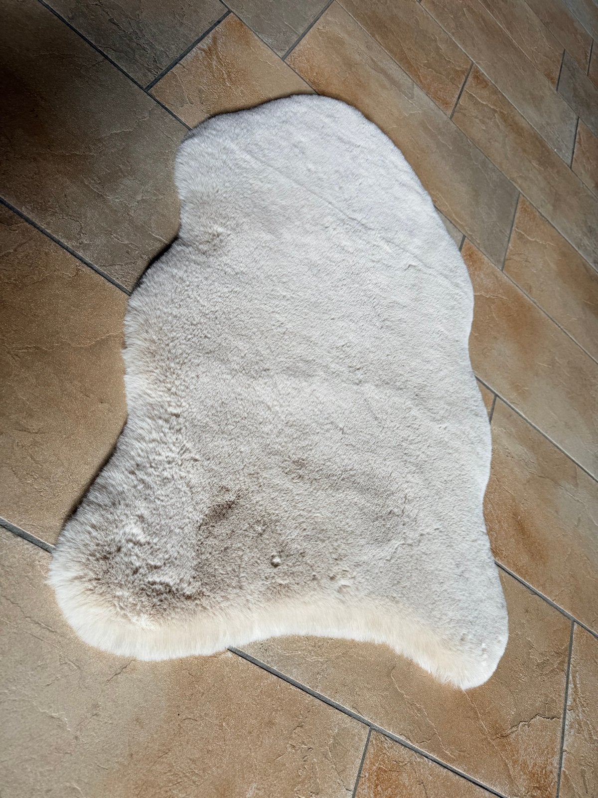 Fluweelzacht vloerkleed met antislip - slaap/badkamer, Ophalen, 50 tot 100 cm, Beige, 50 tot 100 cm