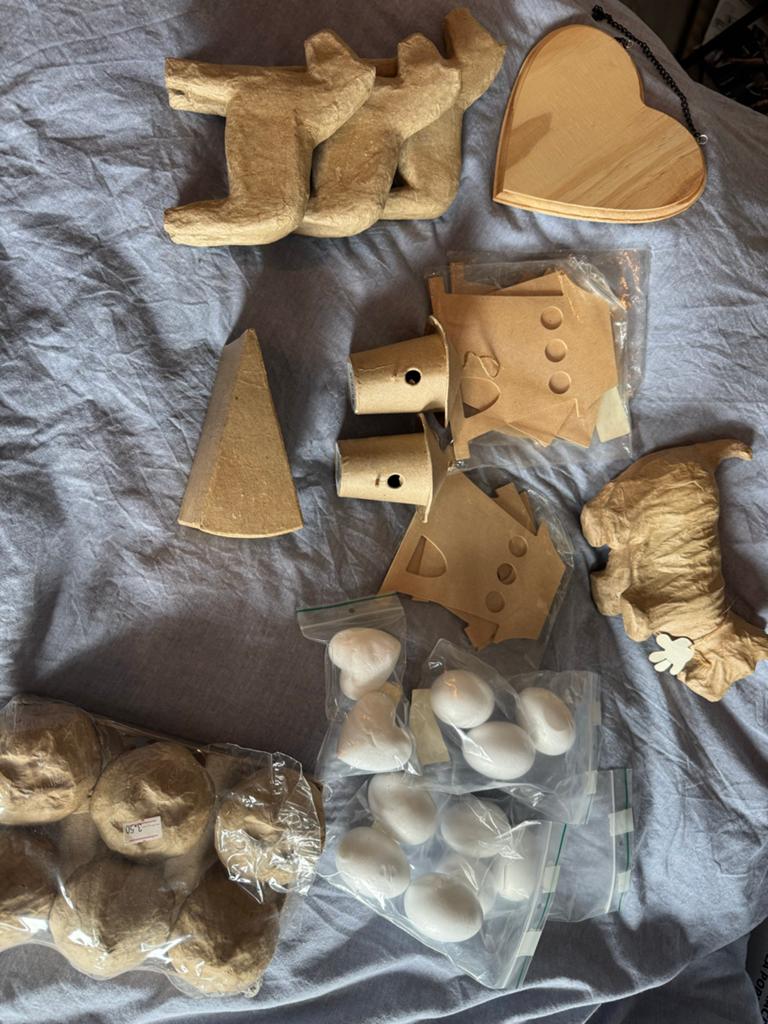 Decopage & Knutselpakket: Cupcakes, Eieren, Harten, Huisjes, Dieren, Nieuw, Knutselmateriaal, Hout