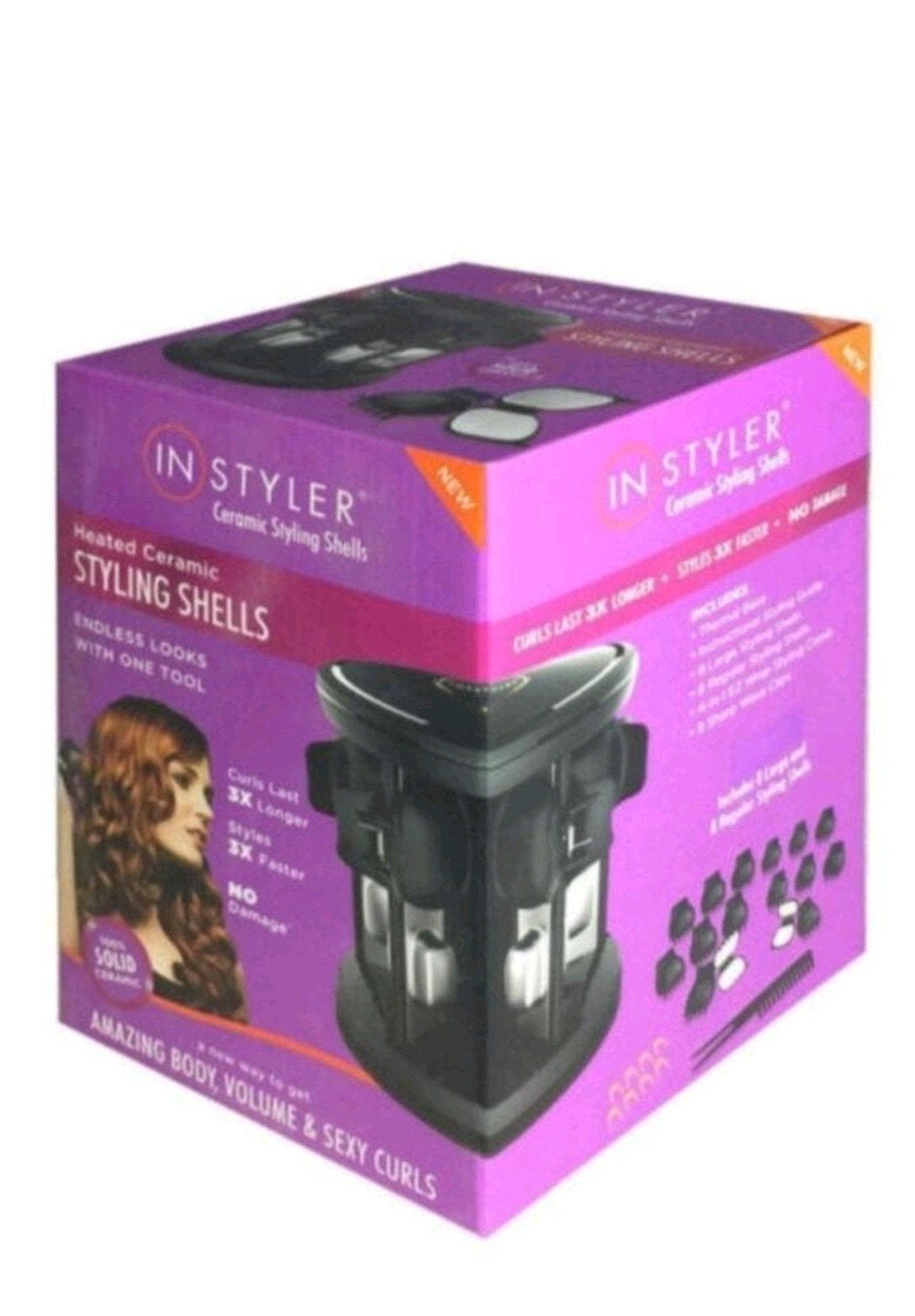 InStyler Ceramic Styling ShellsTopStyler ZGAN, Ophalen of Verzenden, Zo goed als nieuw, Krultang of Stijltang