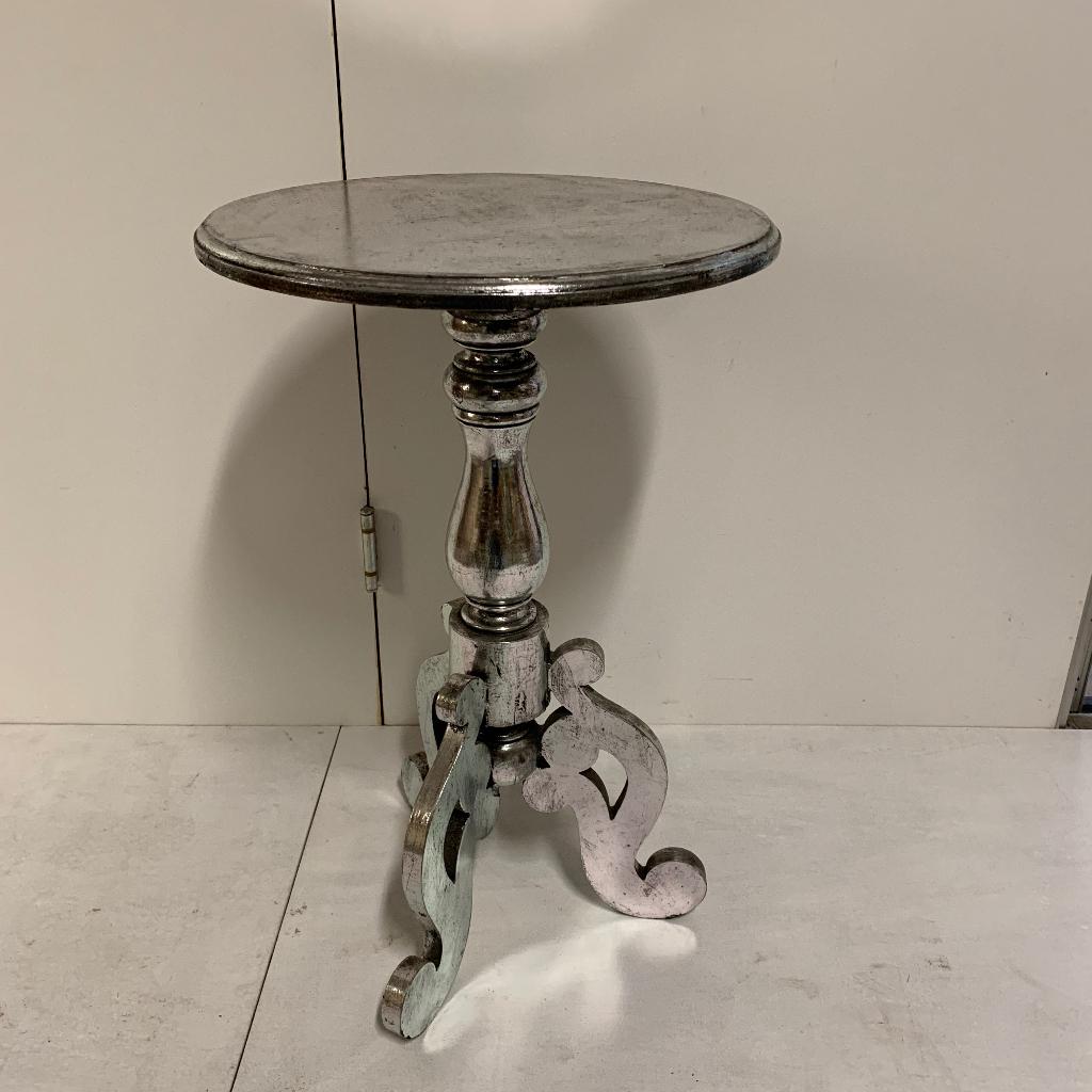 Brocante bijzettafel - massief hout – 40 cm – bij TTM Wonen, Huis en Inrichting, Tafels | Bijzettafels, TTM Wonen, Meubels – (Perzische) Tapijten en Woonaccessoires