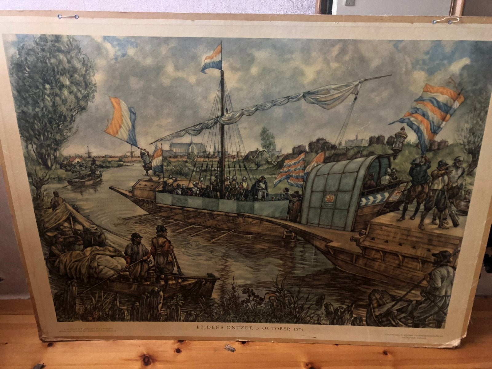 Schoolplaat Leidens ontzet, Ophalen of Verzenden