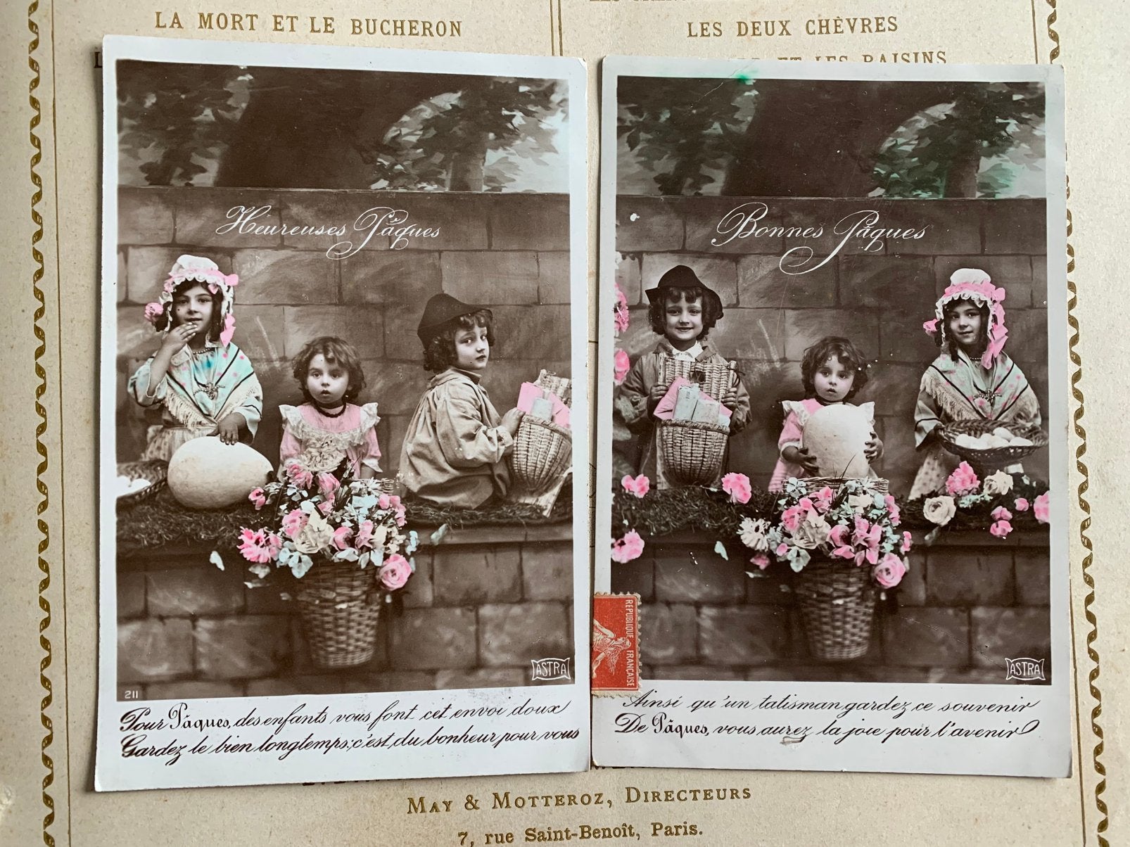 1911 Pâques - drie kindjes met paaseieren (VB), Ophalen of Verzenden, Voor 1920, Gelopen, Feest(dag)