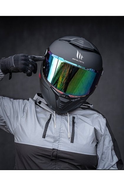 MT Atom 2 SV Systeemhelm Mat Zwart XXL 63 cm iridium vizier., Overige merken, Systeemhelm, Dames, Ophalen of Verzenden