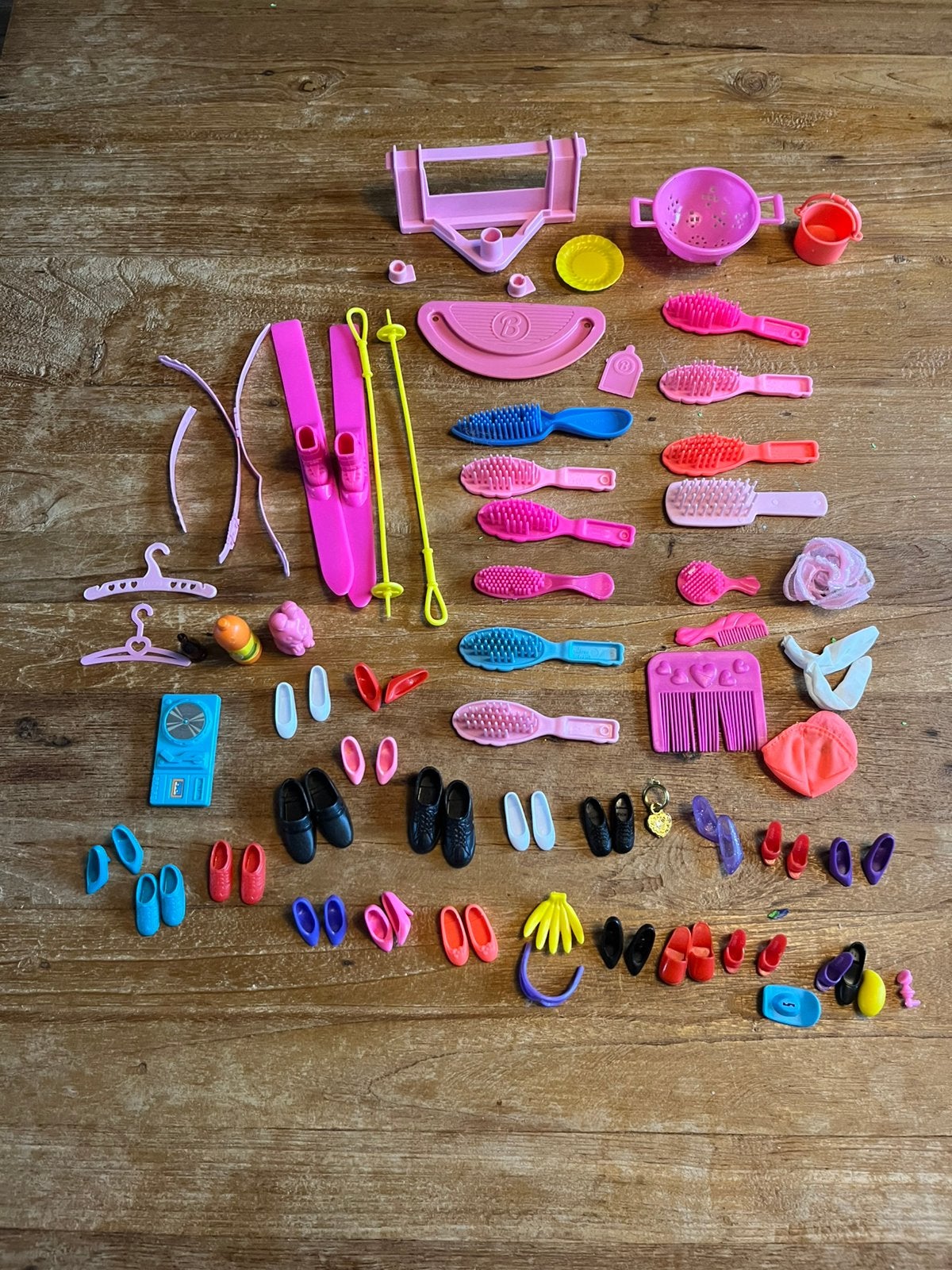 Vintage Barbie Acc, Schoentjes & Borstels (Mattel 80s/90s), Ophalen of Verzenden, Gebruikt, Barbie