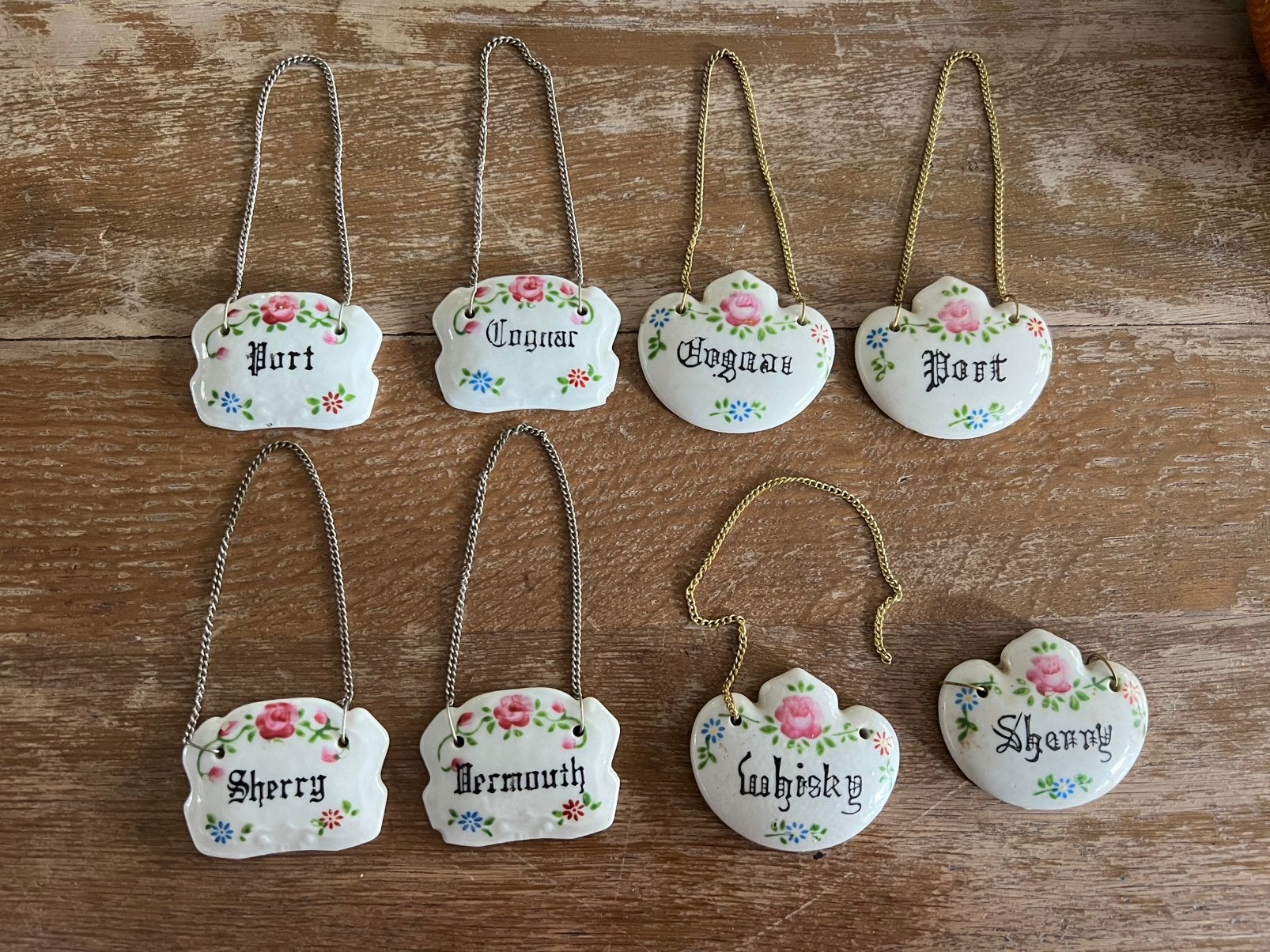 DRANK LABELS porselein, Ophalen of Verzenden