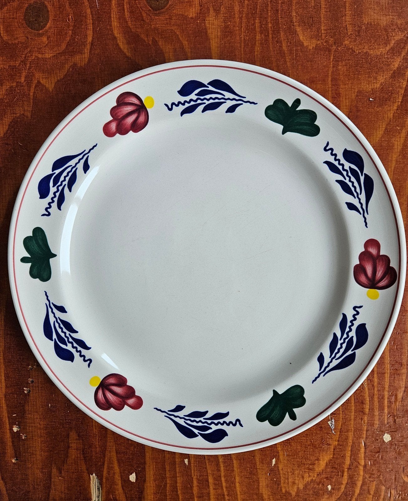 Royal Boch Boerenbont Dinerbord - Handgemaakt, Antiek en Kunst, Antiek | Servies los, Ophalen of Verzenden