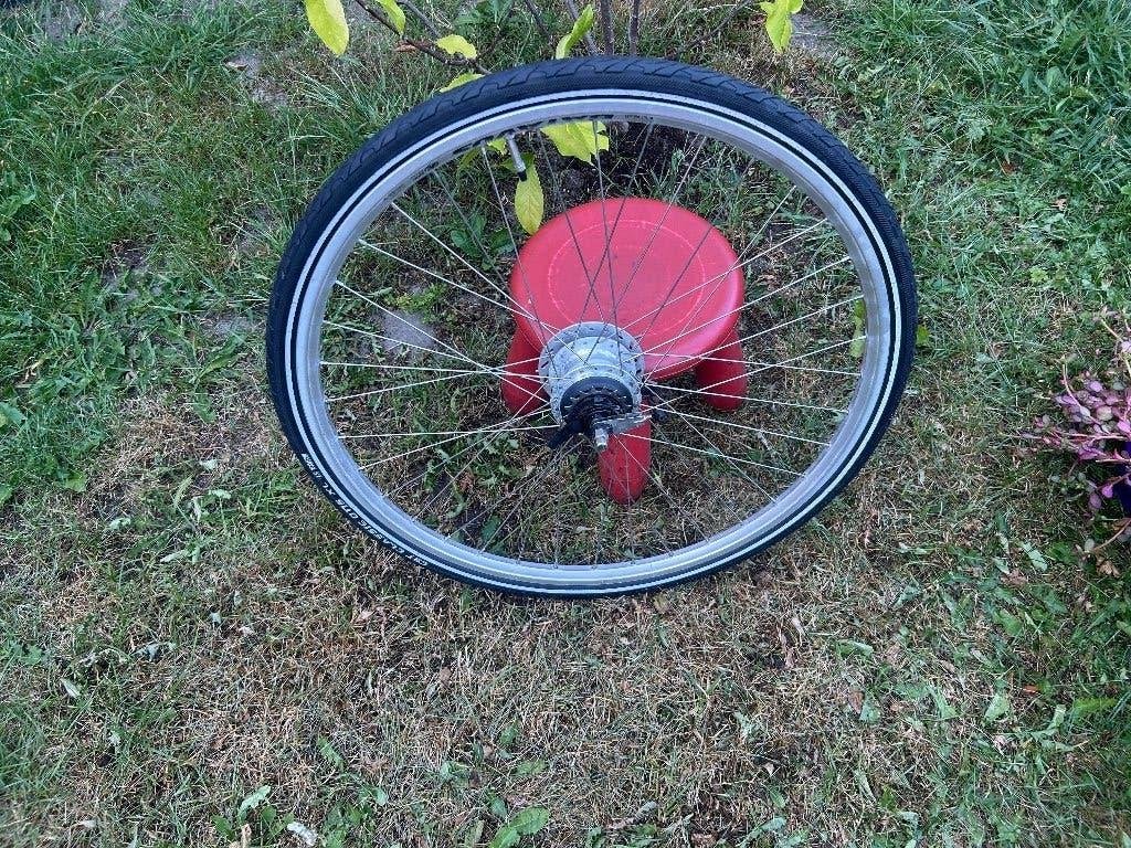Achterwiel 28 inch 7 NEXUS versnellingen rollerbrakes, Wiel, Gebruikt, Ophalen of Verzenden, Aluminium