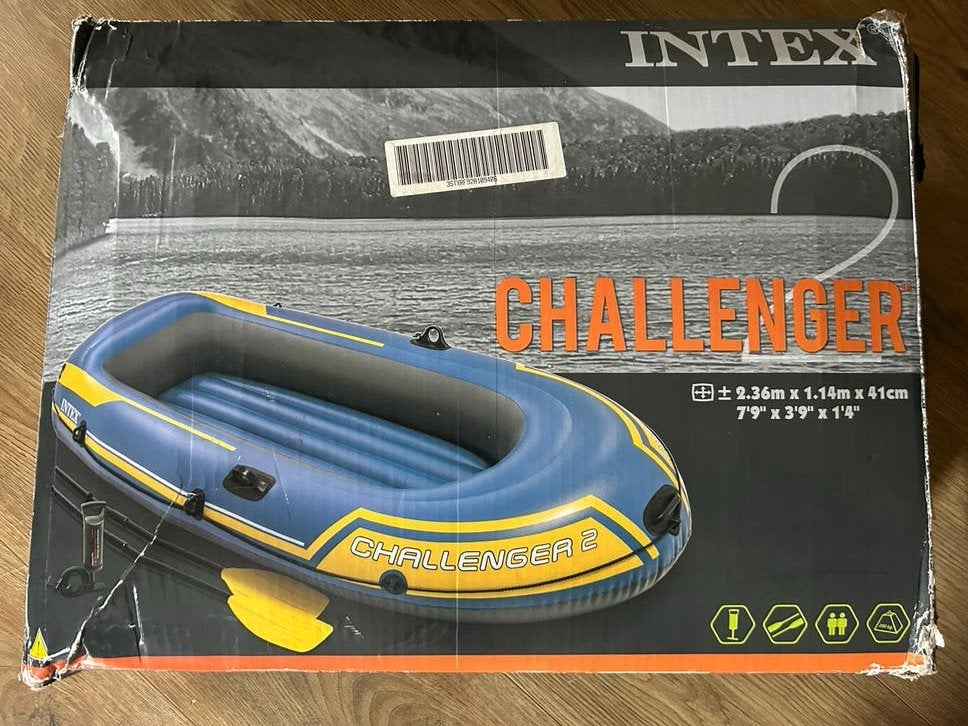 Intex Challenger 2 opblaasboot met pomp, Ophalen, Zo goed als nieuw