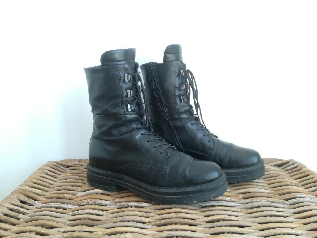 MJUS Laarzen Boots Leer Zwart maat 39, Kleding | Dames, Schoenen, Zwart, Lage of Enkellaarzen, Ophalen of Verzenden, Mjus