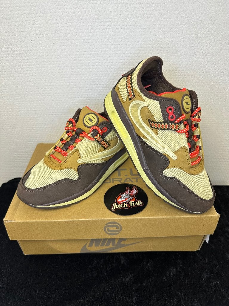 Nike air Max 1 Travis Scott Baroque brown - size 37,5, Bruin, Ophalen of Verzenden, Nike air max, Sneakers of Gympen