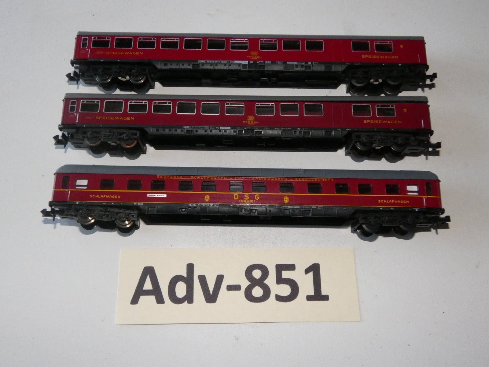 Adv-851 N spoor Restauratie en Slaapwagons Minitrix, Gebruikt, Gelijkstroom, Trix, Wagon