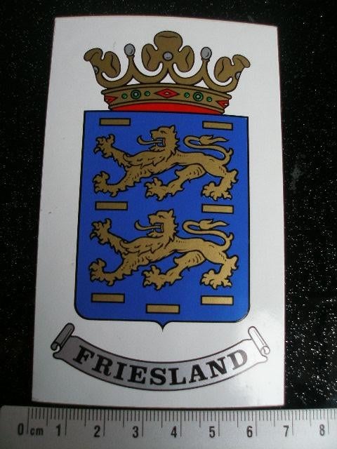 sticker plaats gemeente logo wapen embleem friesland fryslan, Verzenden, Zo goed als nieuw, Overige typen