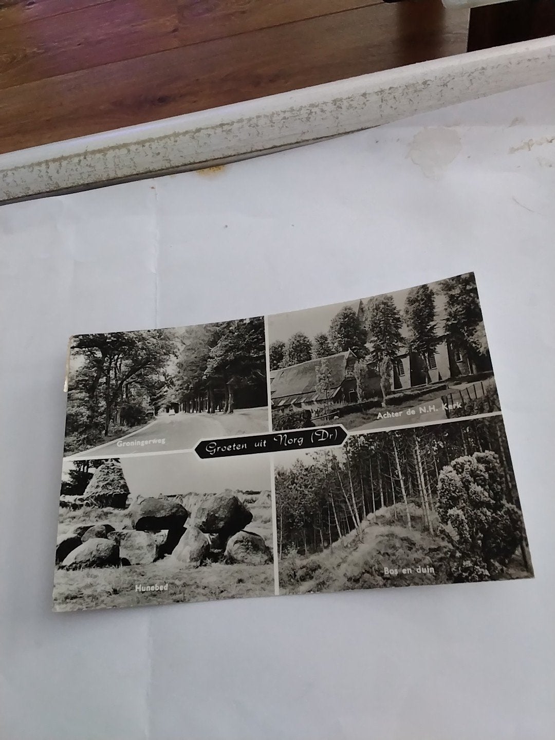 Oudekaart Groeten uit Norg (Dr.) - 4 afbeeldingen 1965, Ophalen of Verzenden, 1940 tot 1960, Gelopen, Drenthe