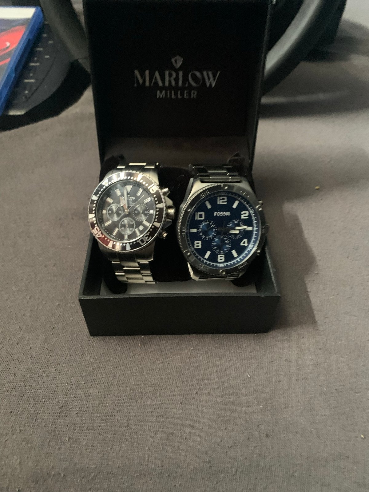 Marlow Miller en Fossil horloges - Set van 2, Overige merken, Gebruikt, Staal, Polshorloge