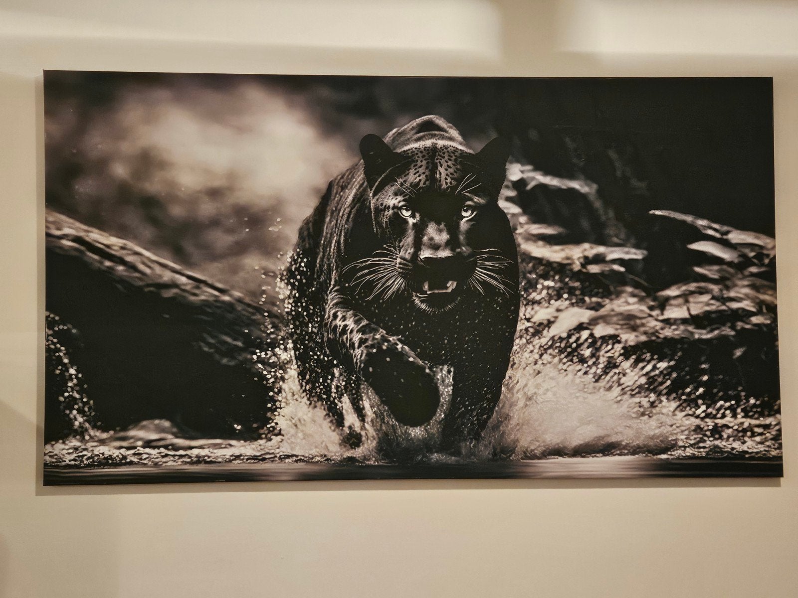 Canvas schilderij Black Panther 180x100, Ophalen