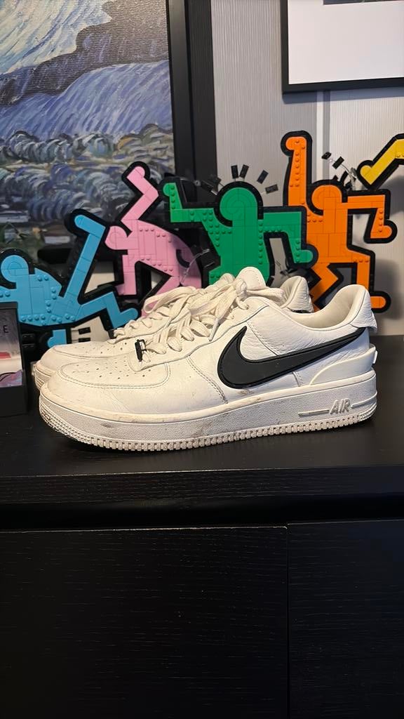 Nike Air Force 1 x Ambush maat 44, Wit, Ophalen of Verzenden, Sneakers of Gympen, Gedragen