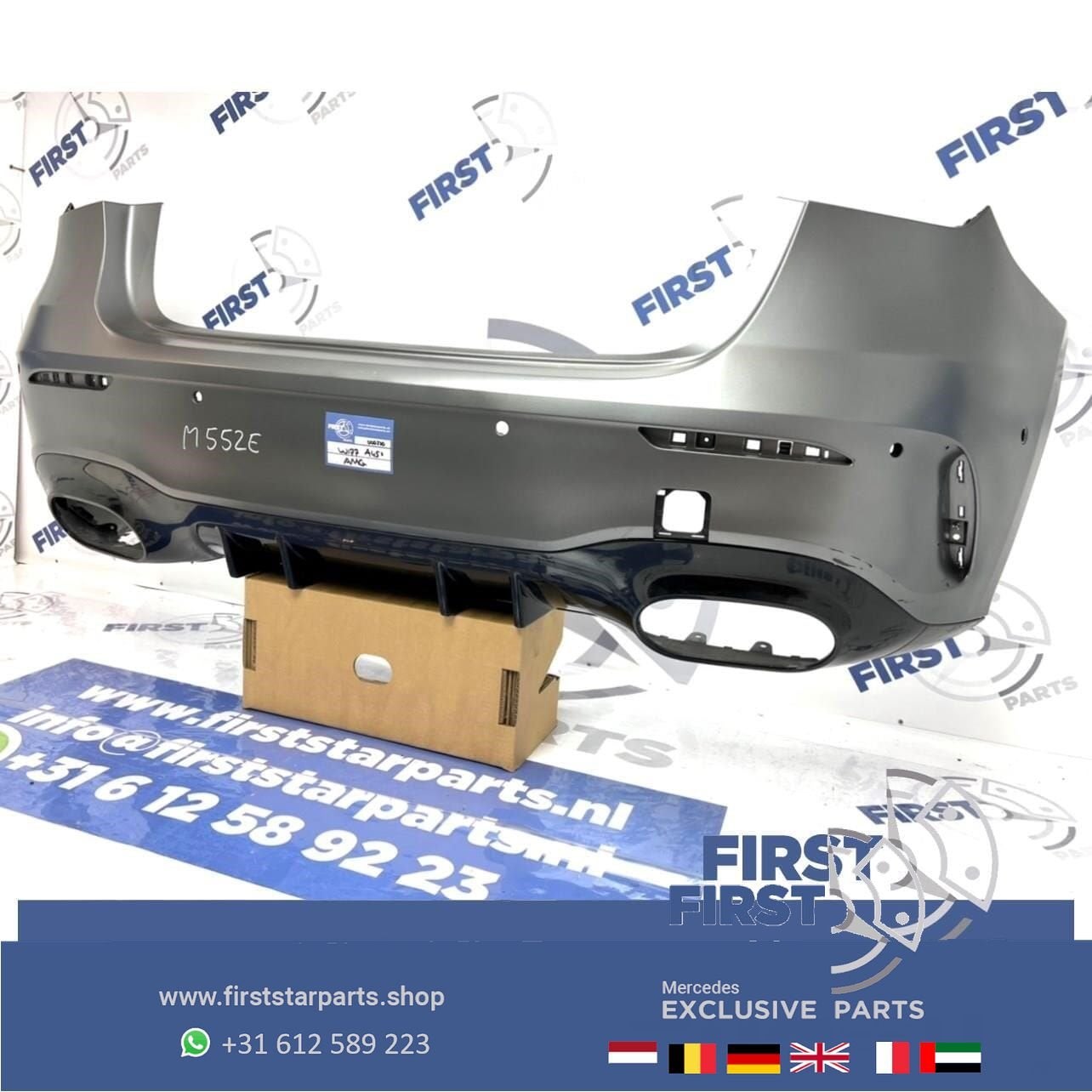 W177 A KLASSE 2022 A45 S AMG ACHTERBUMPER MAT GRIJS Originee, Auto-onderdelen, Gebruikt, -, Ophalen of Verzenden, Achter