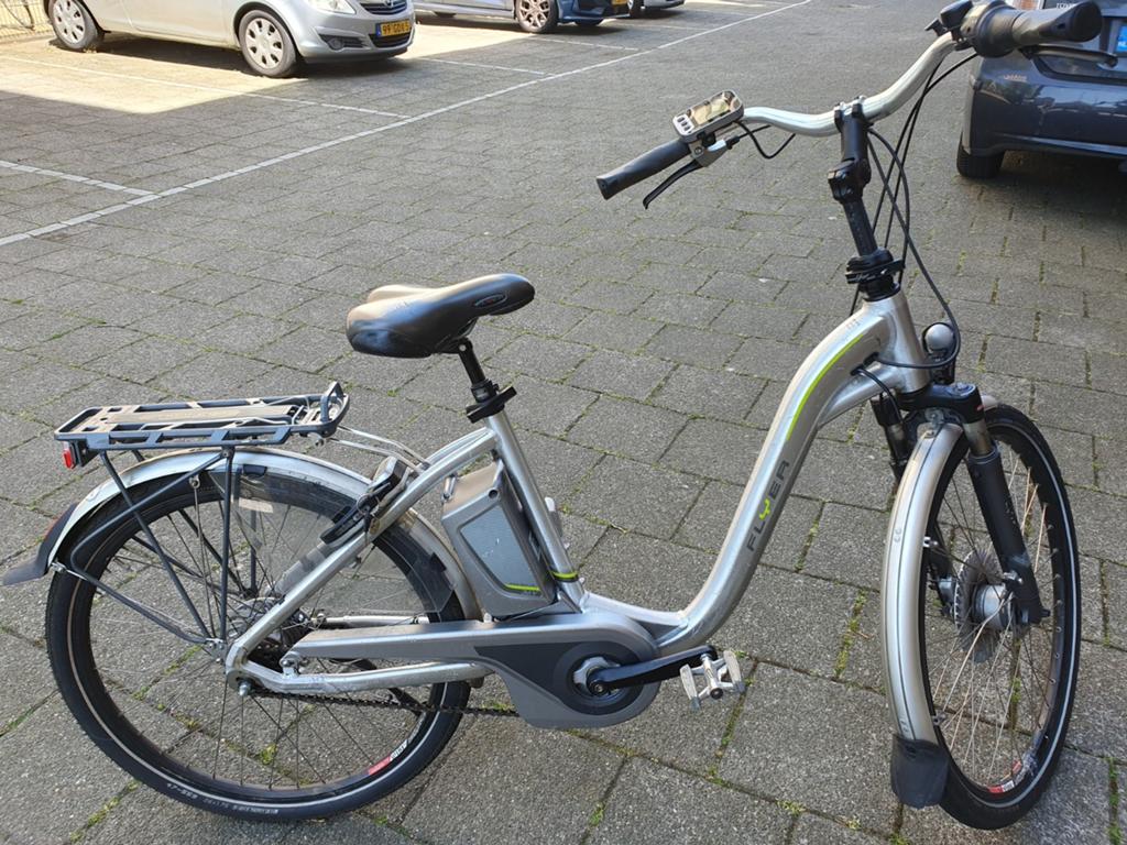 Mooie Flyer elektrische fiets - Nieuwe accu nodig, Minder dan 30 km per accu, Gebruikt, 47 tot 51 cm, Ophalen