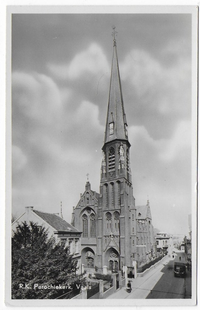 Vaals Parochiekerk Oude Ongelopen Ansichtkaart (B6648), Ophalen of Verzenden, 1960 tot 1980, Gelopen, Limburg