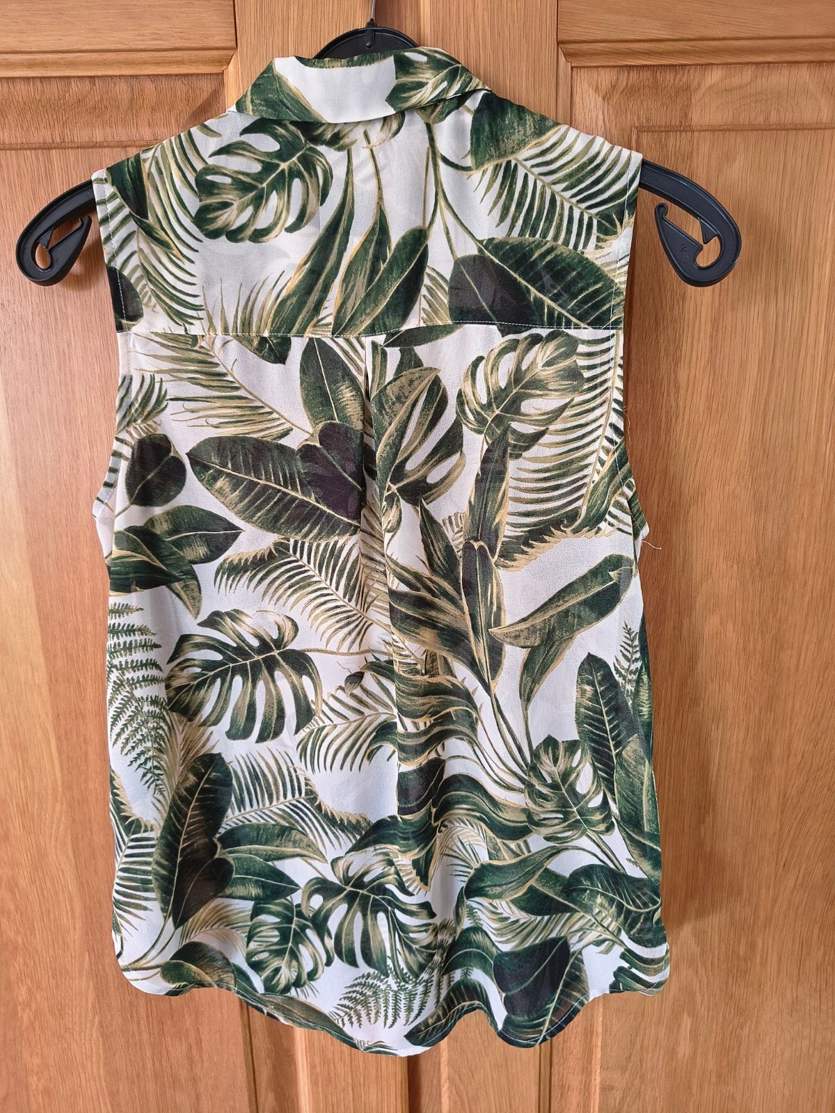 M&S Blouse met tropische print, maat 40, Kleding | Dames, Blouses en Tunieken, Groen, Ophalen, Maat 38/40 (M), Gedragen