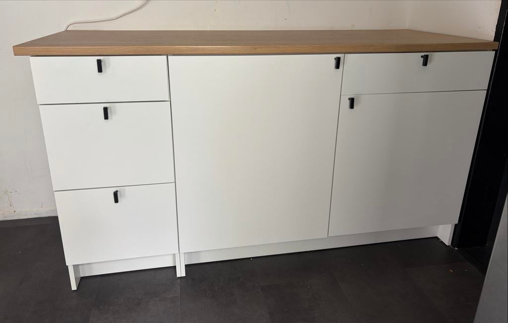 IKEA KNOXHULT Keukenblok met lades en deuren, Huis en Inrichting, Ophalen, Wit, 150 tot 200 cm, Zo goed als nieuw