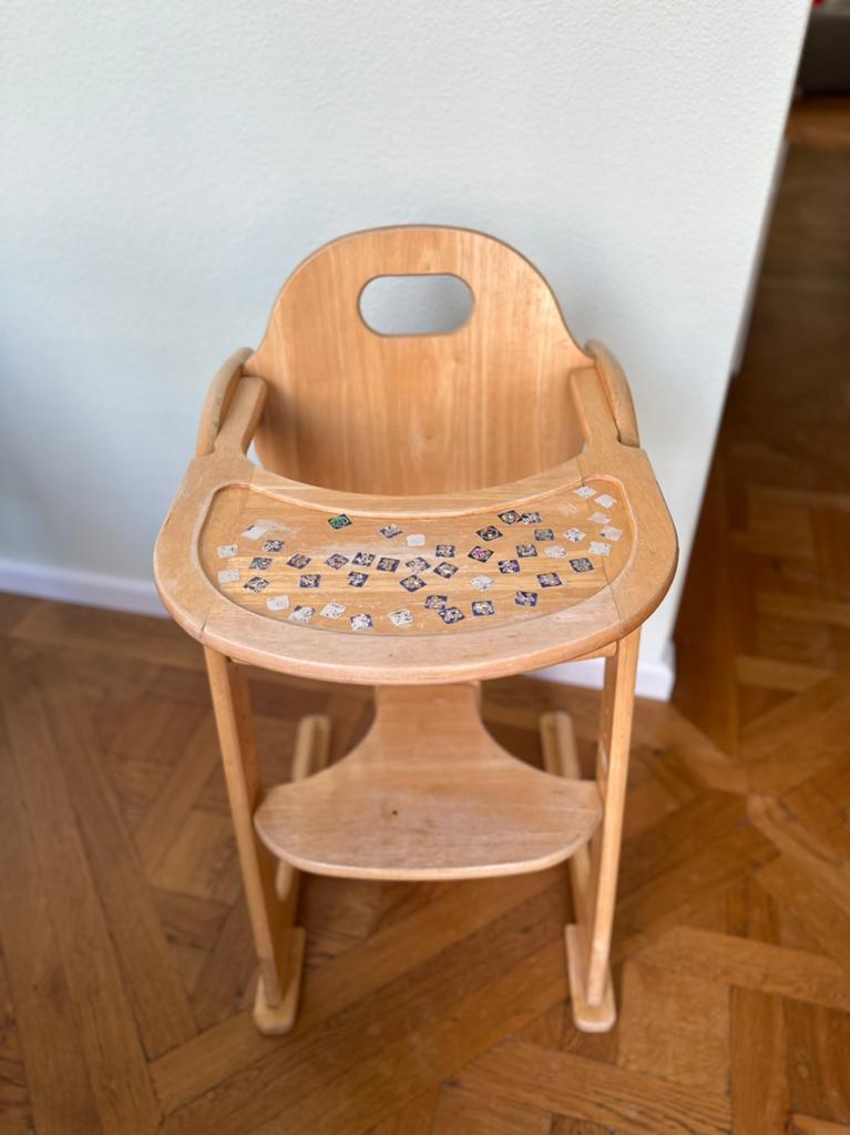 Tiamo wooden highchair, Ophalen, Gebruikt, Meegroeistoel