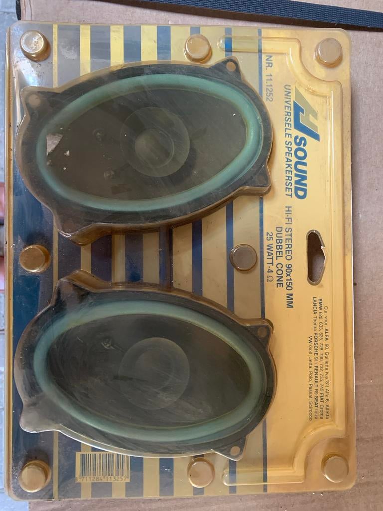 Universele speakerset 90x150mm 25 Watt - Nieuw in verpakking, Ophalen of Verzenden, Nieuw, Alfa Romeo