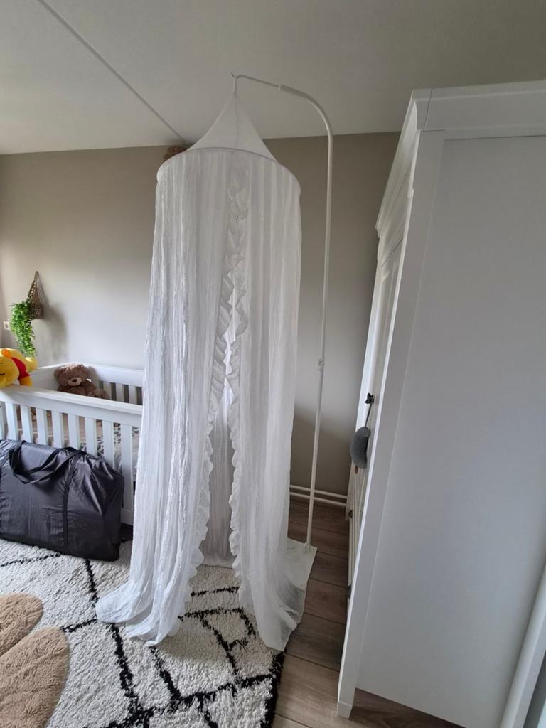 Jollein Klamboe met standaard - Wit, Kinderen en Baby's, Kinderkamer | Inrichting en Decoratie, Ophalen, Zo goed als nieuw, Klamboe