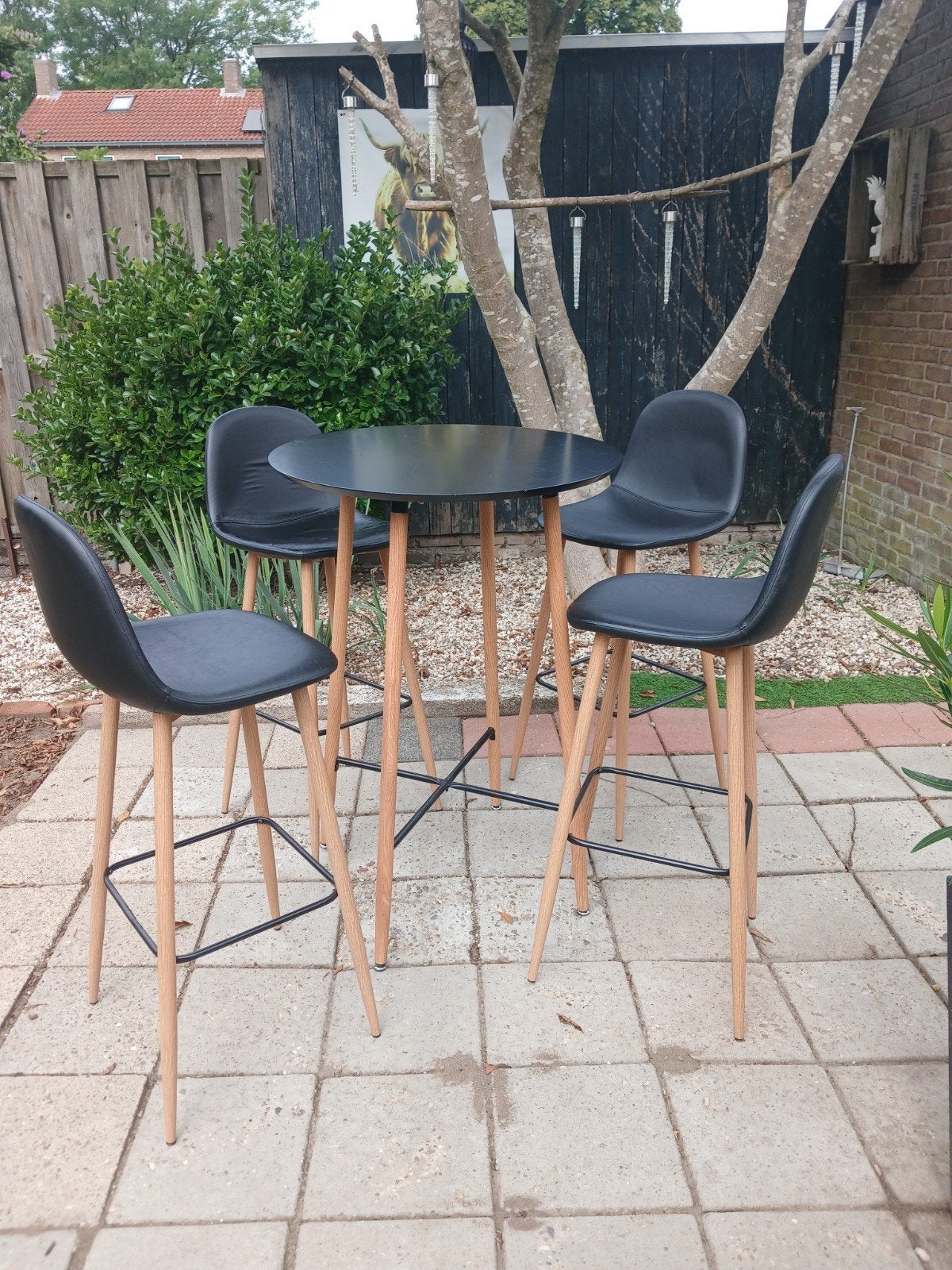 eethoek / bartafel, 2 krukken, Ophalen, Zo goed als nieuw, 60 tot 90 cm