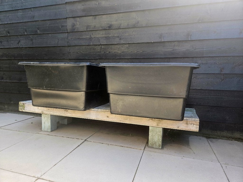 vijver polyesterbak, Tuin en Terras, Vijvers, Ophalen, Gebruikt