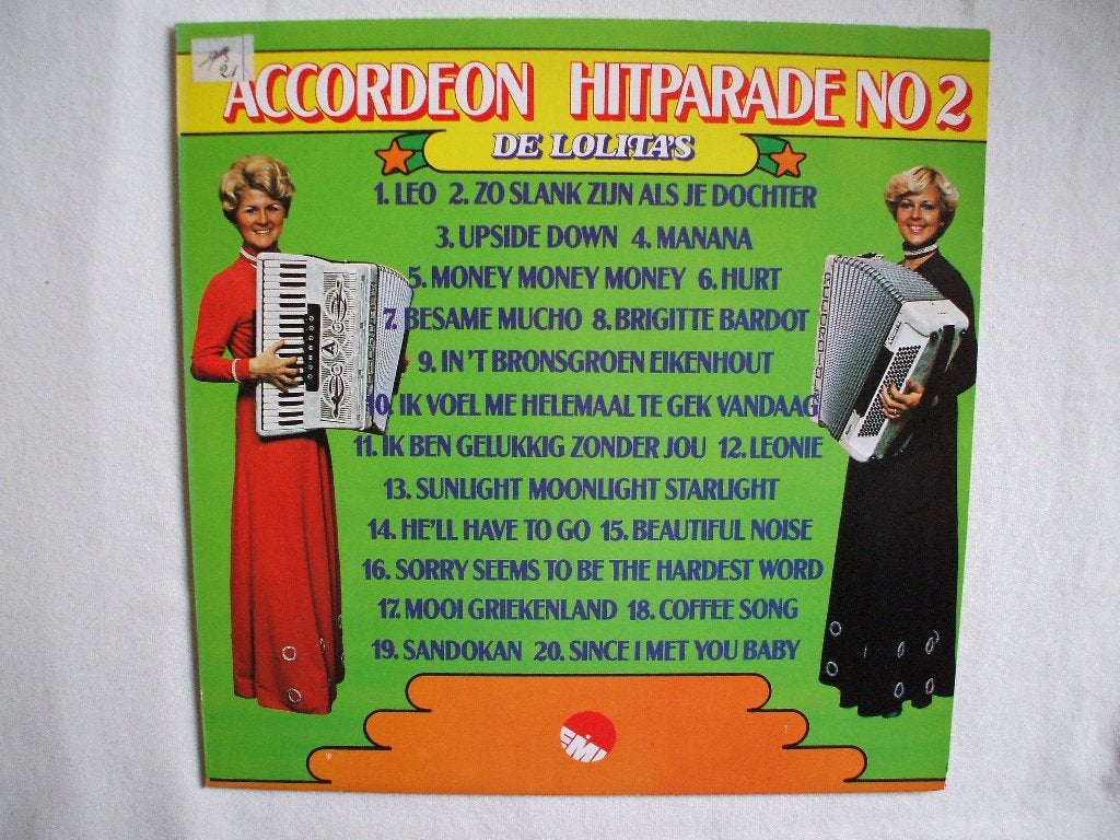 De Lola's - Accordeon hitparade no 2 LP, Cd's en Dvd's, LP, Gebruikt, Ophalen of Verzenden, Levenslied of Smartlap