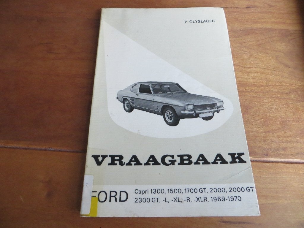 Vraagbaak Ford Capri 1300 t/m Capri 2300 V6 1969 -1970 mooi!, Ophalen of Verzenden