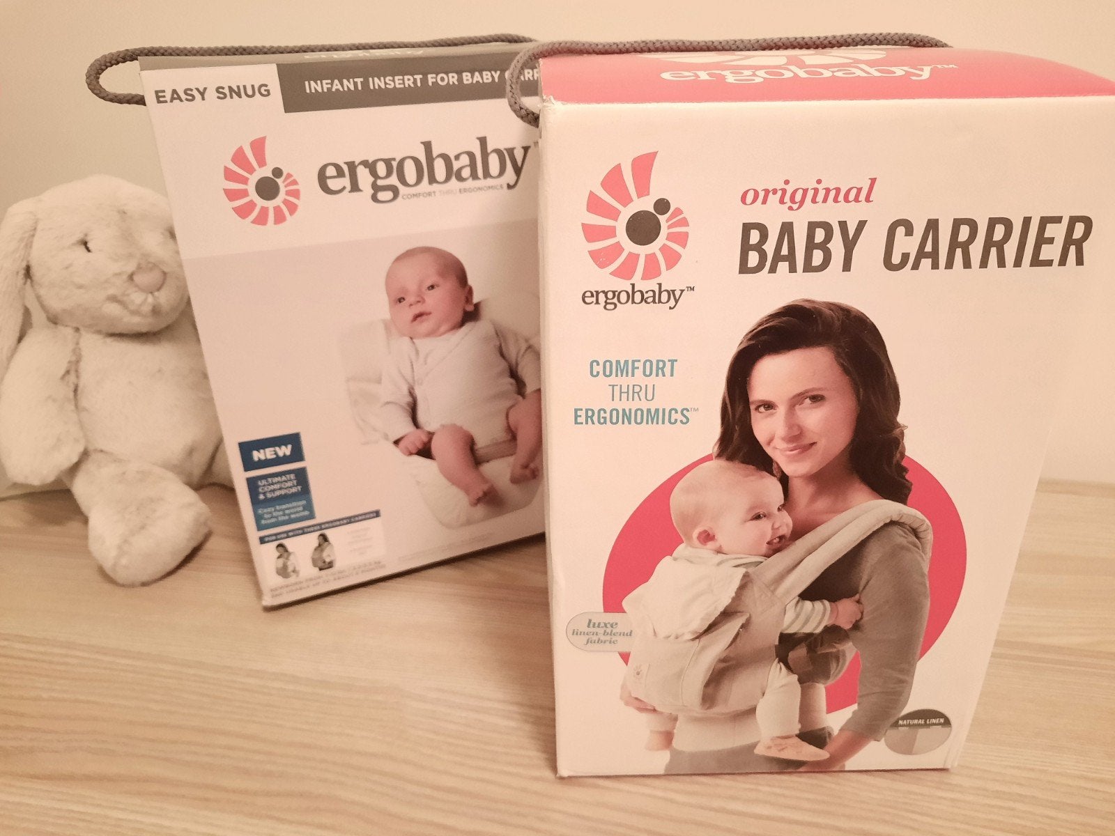 Ergobaby original draagzak (natural linnen) + verkleinkussen, Kinderen en Baby's, Babydragers en Draagdoeken, Overige merken, Ophalen of Verzenden