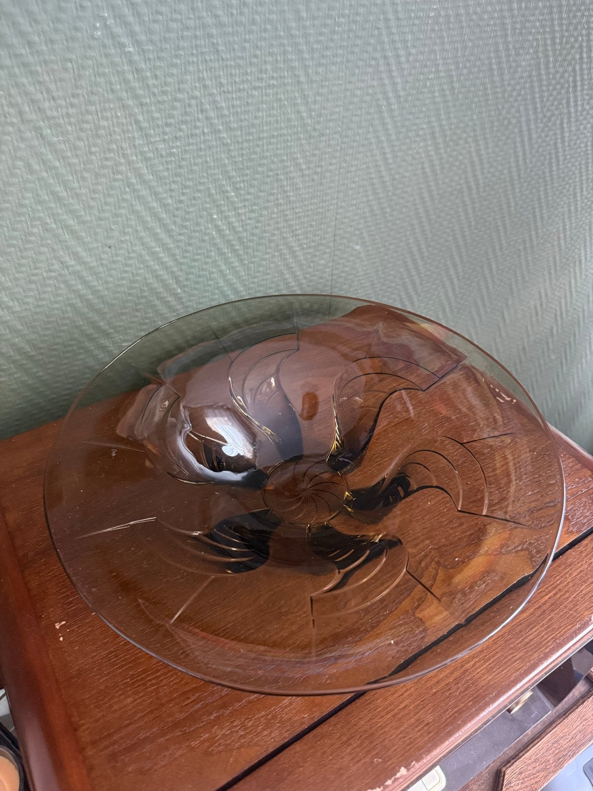 Vintage Art Deco persglazen fruitschaal "Juno" - Walther, Antiek en Kunst, Ophalen of Verzenden