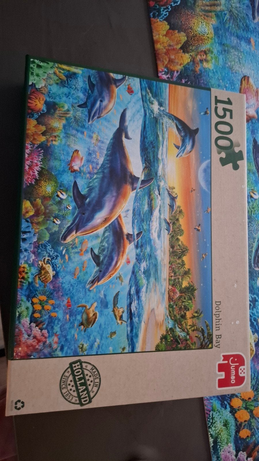 Jumbo Legpuzzel 1500 stukjes Dolfijnen - Compleet, Ophalen of Verzenden, 500 t/m 1500 stukjes, Gebruikt, Legpuzzel