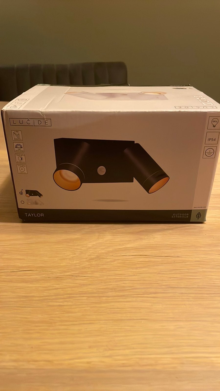 Lucide taylor nieuwe buitenlamp zwart IP54, Minder dan 50 watt, Wandlamp, Ophalen of Verzenden, Netvoeding