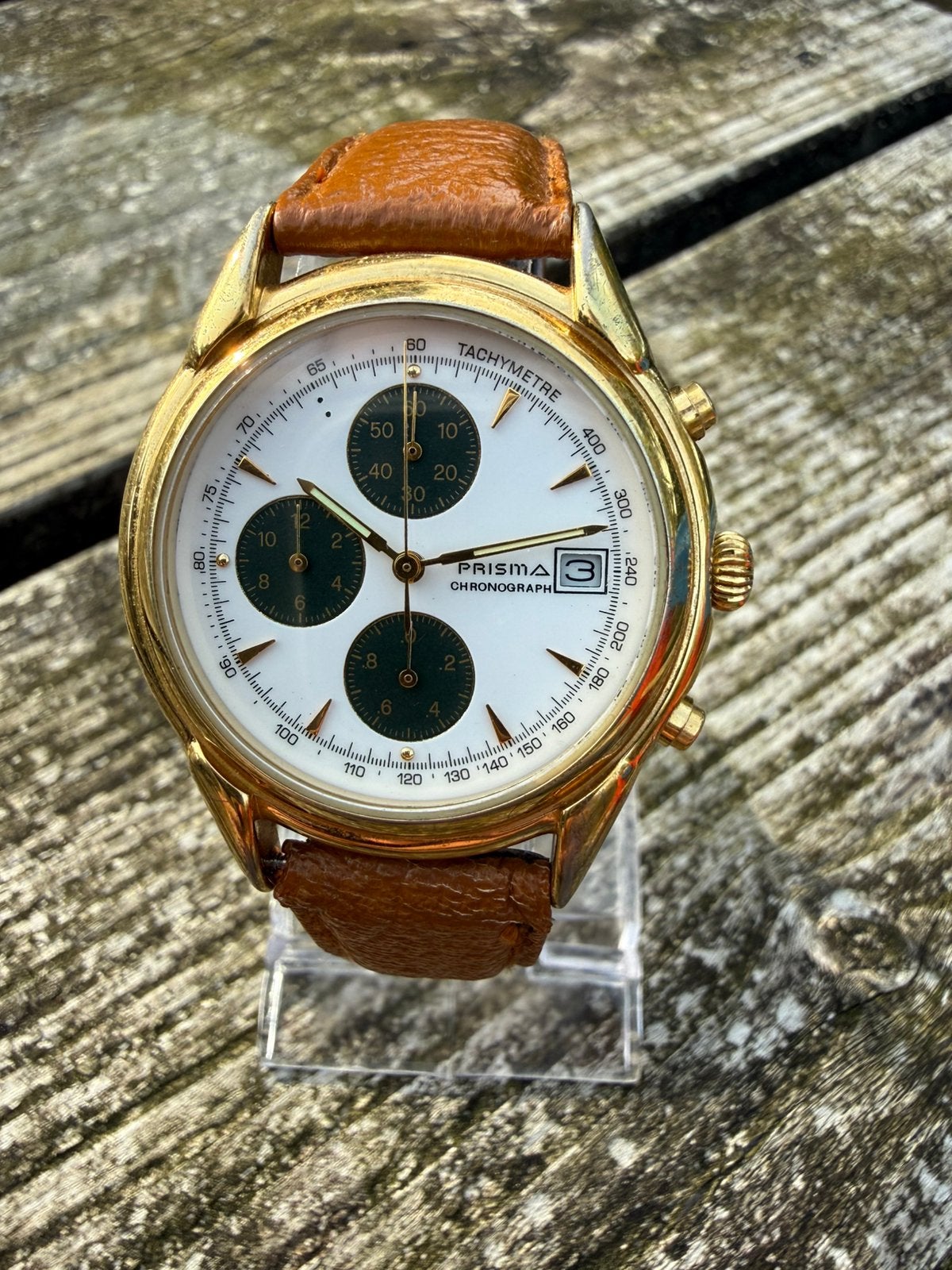 Prisma Chronograph, Overige merken, Staal, Polshorloge, Ophalen of Verzenden
