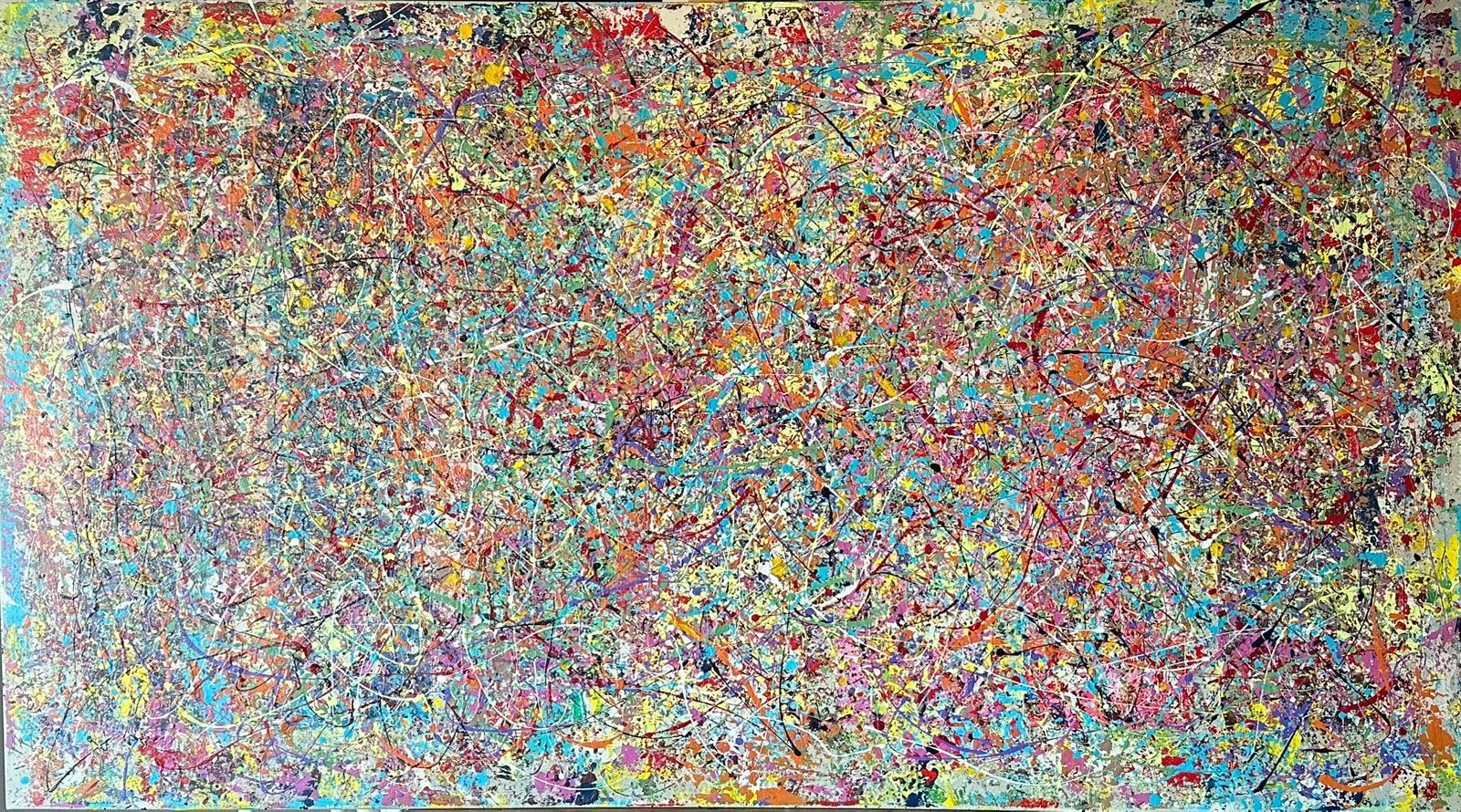 Valera- Kleurrijke abstract- Handgeschilderd- Uniek- XXXL, Antiek en Kunst, Ophalen of Verzenden