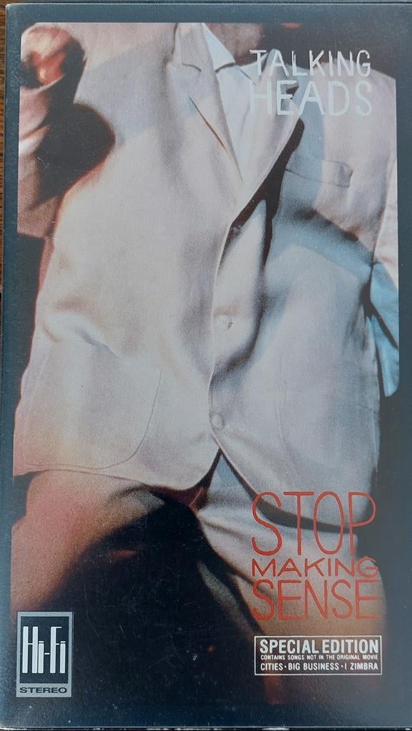 VHS-videocassette Talking Heads:Stop Making Sense, Alle leeftijden, Ophalen of Verzenden, Gebruikt, Muziek en Concerten